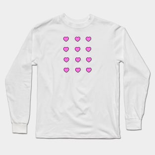 Simple Hearts Set/ Pack Rosa Pink Long Sleeve T-Shirt